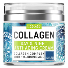 Crema de colágeno hidratante facial reafirmante antienvejecimiento natural personalizada OEM